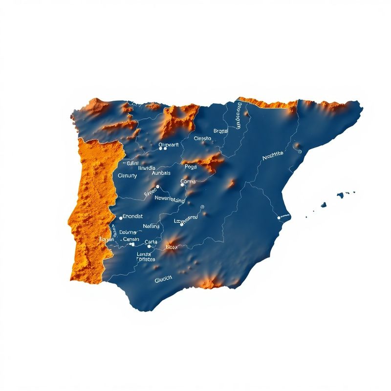 Mapa estilizado de España destacando las comunidades autónomas